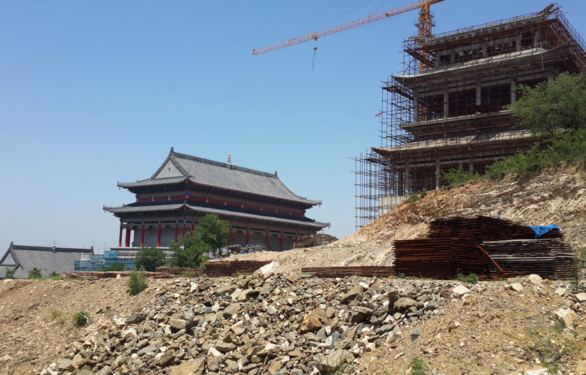 寺院建筑工程施工現(xiàn)場